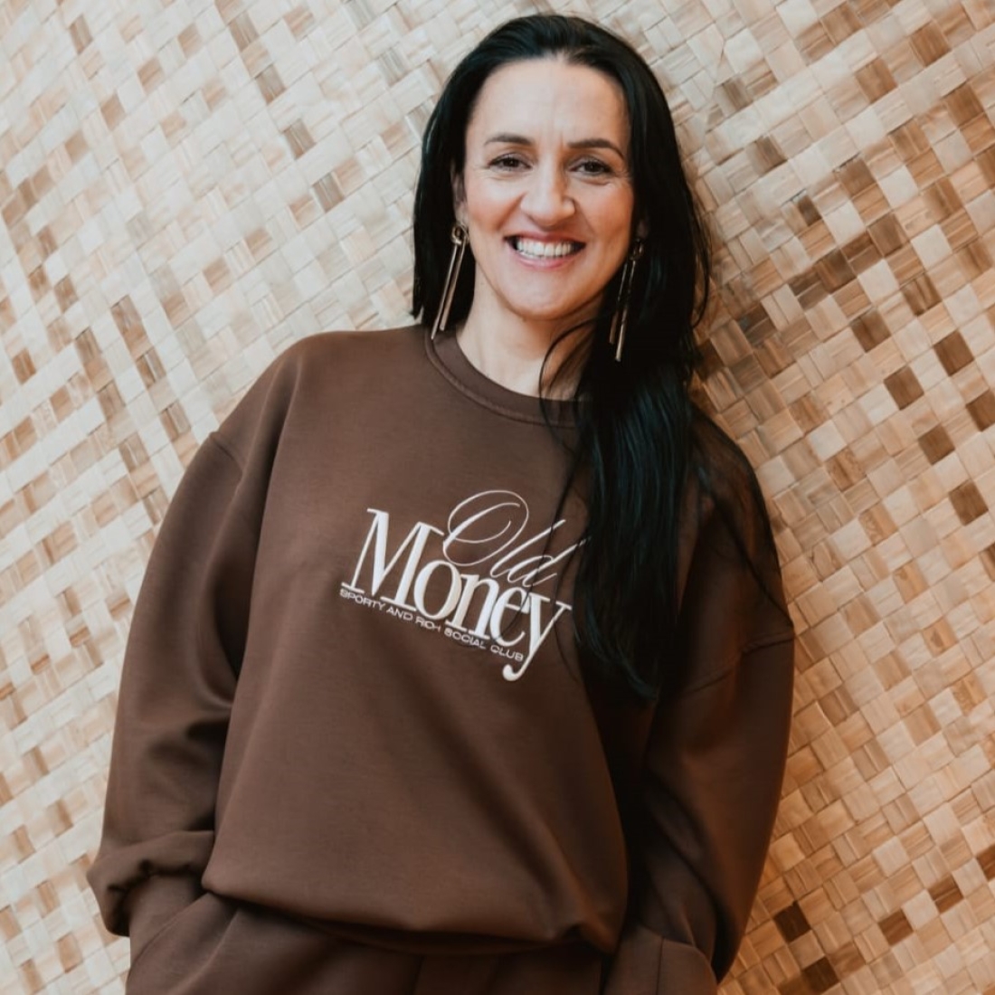 Sweat desportiva castanha