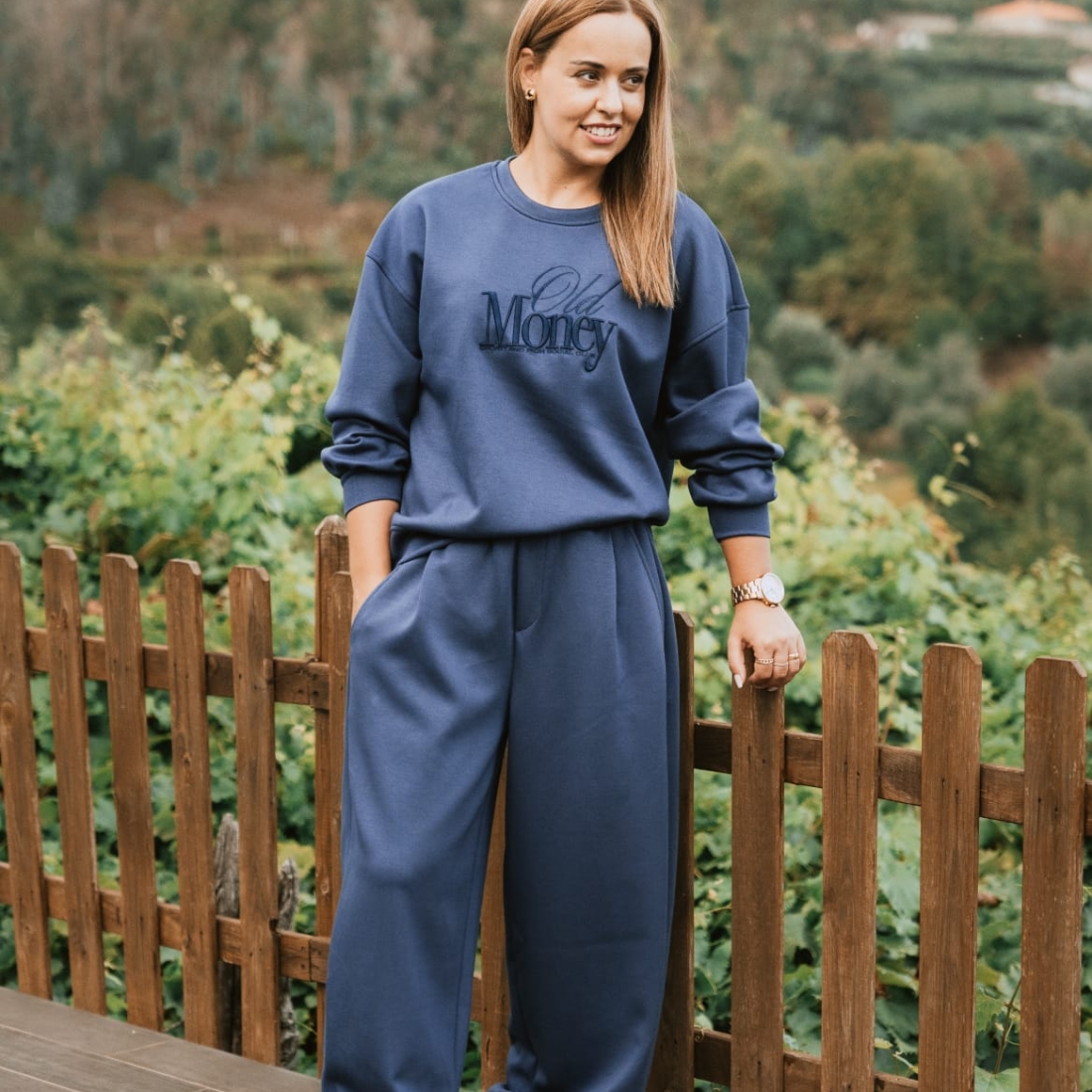 Calça desportiva azul