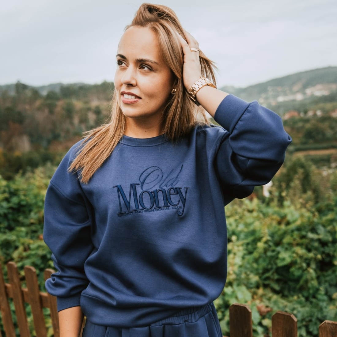 Sweat desportiva azul