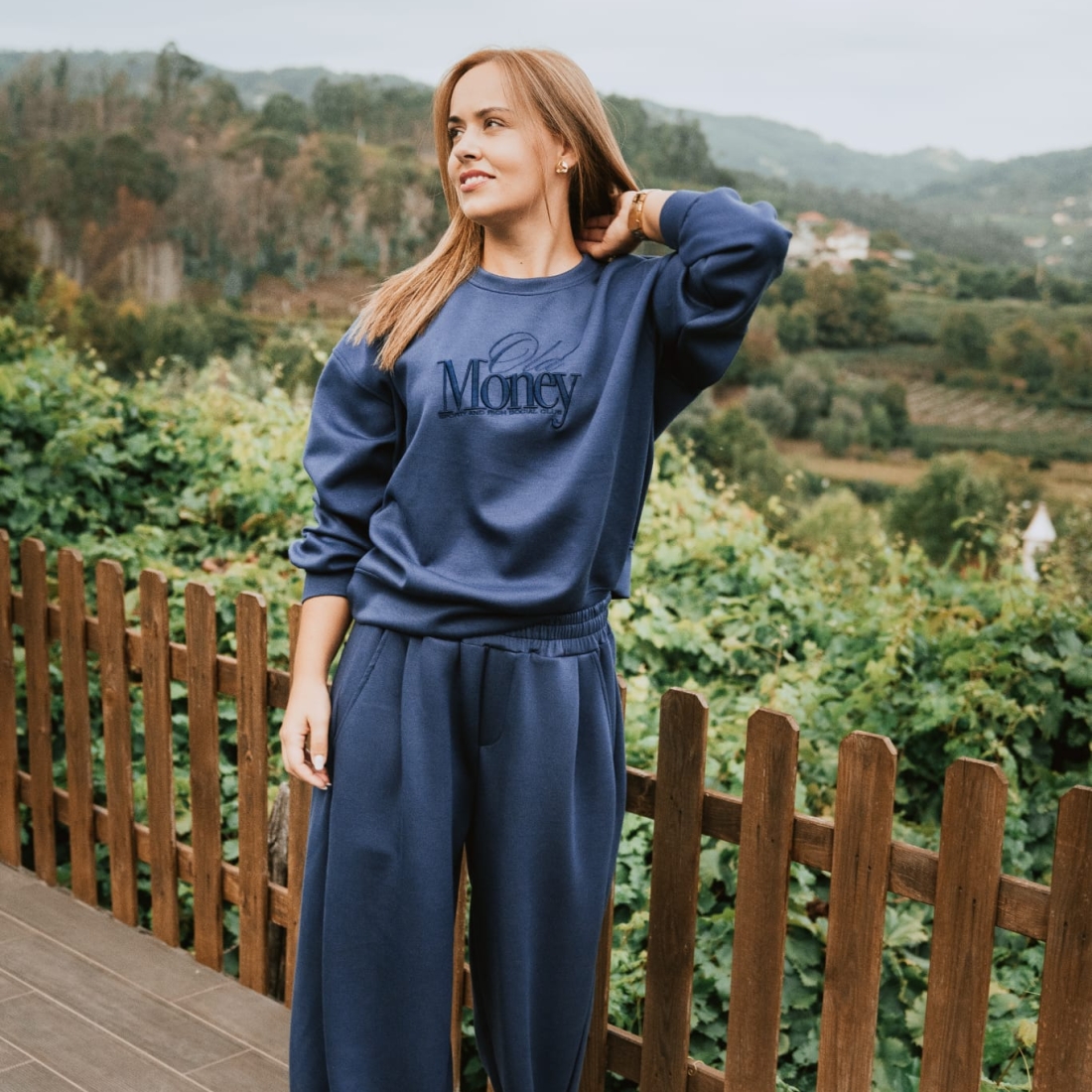 Sweat desportiva azul