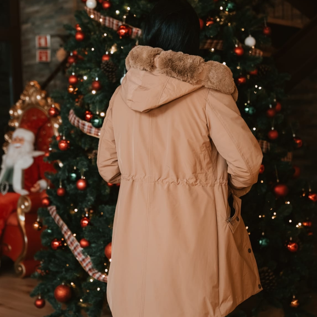 Quispo creme com capuz