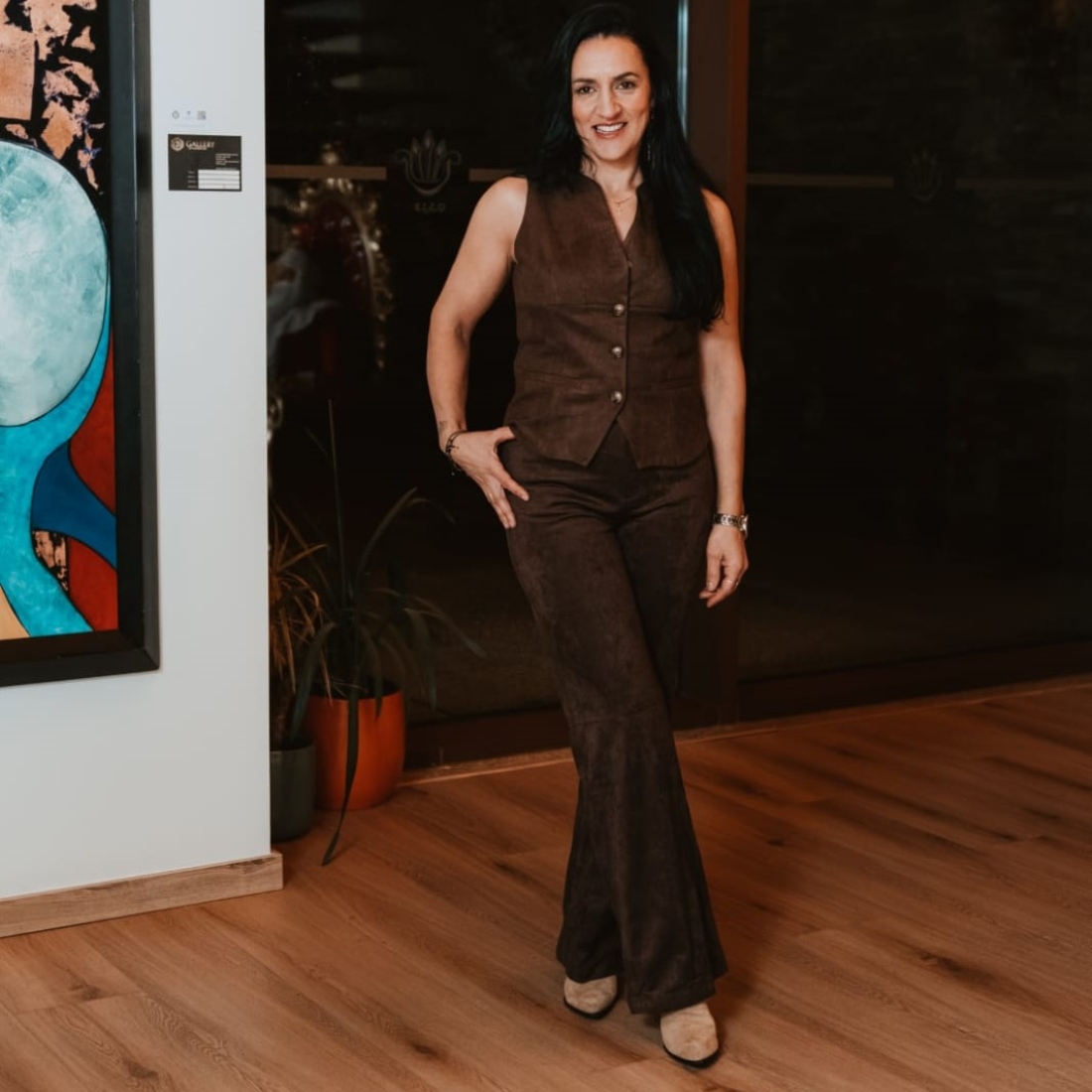 Look colete + calça