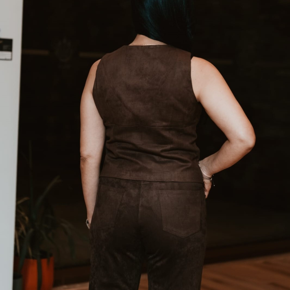 Look colete + calça