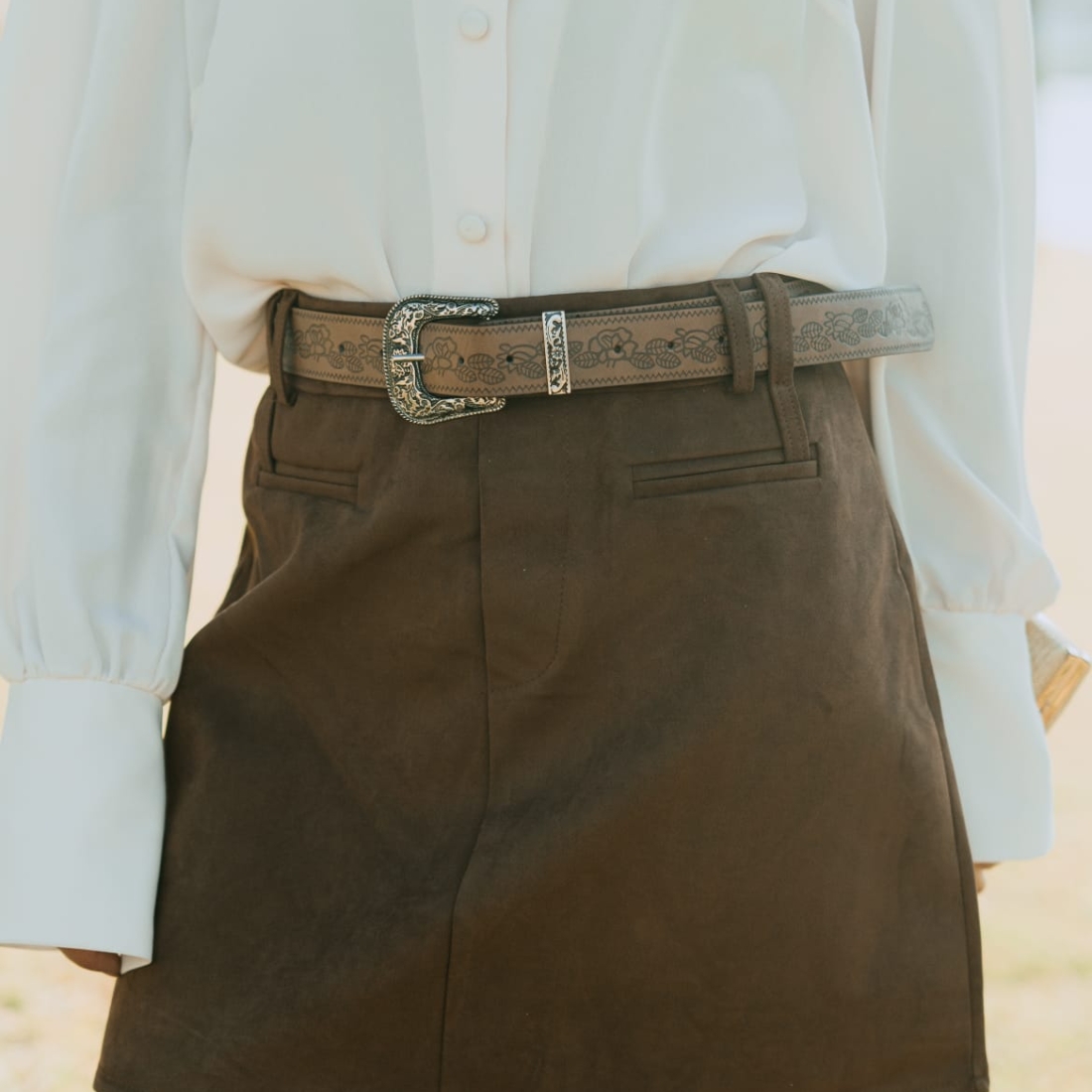 Saia em pele de pêssego