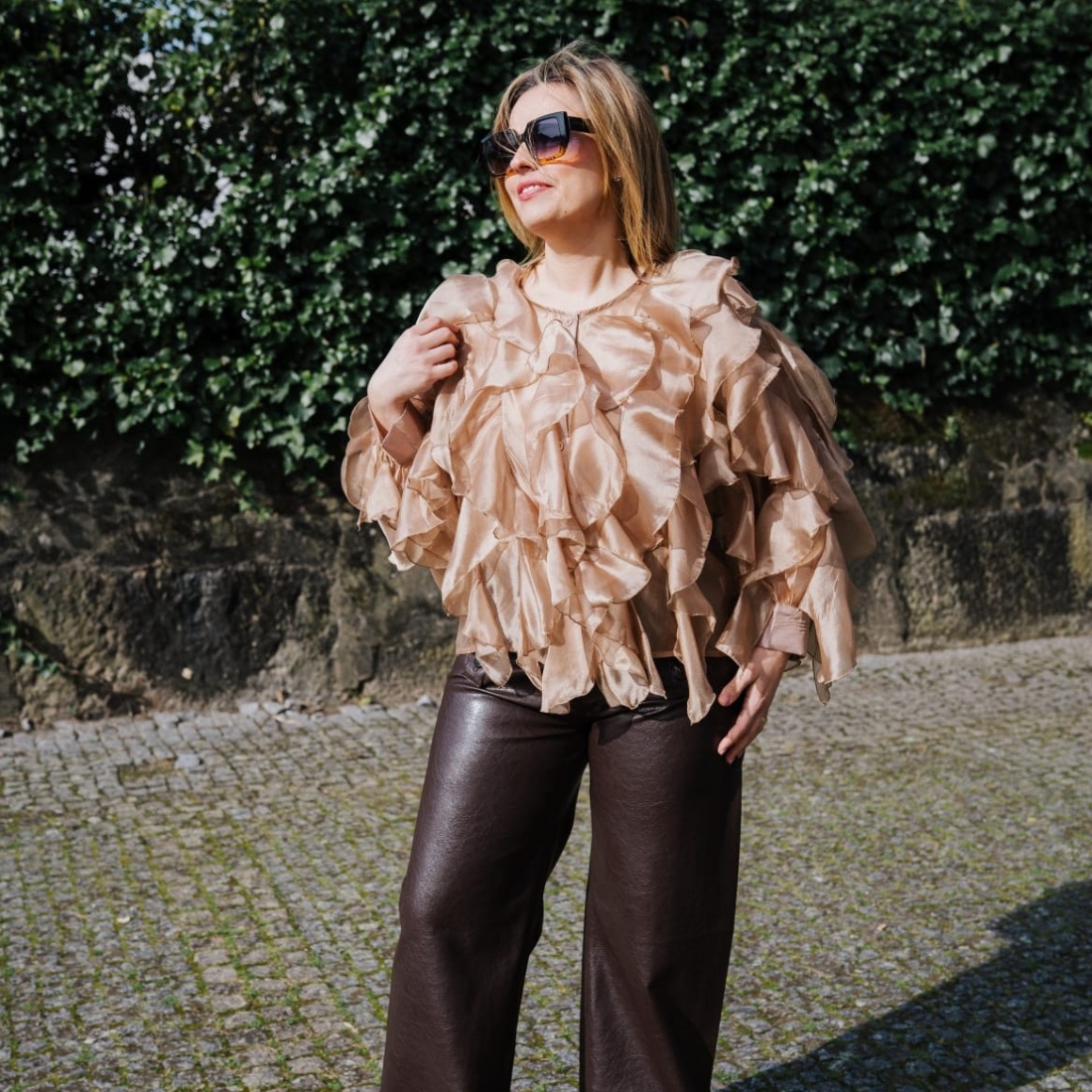 Blusa com transparência