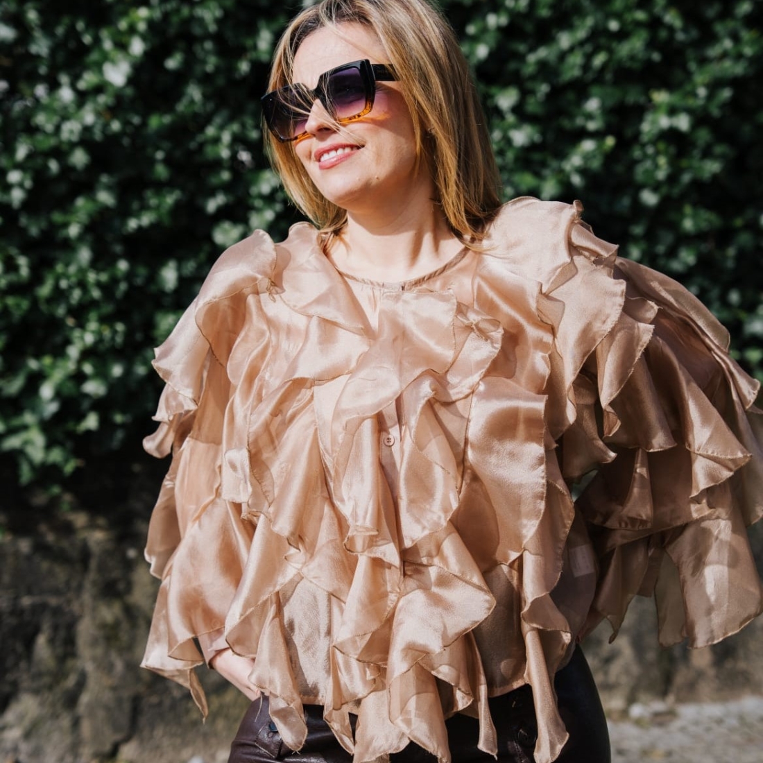 Blusa com transparência